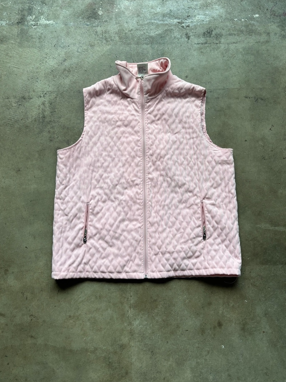 Allison Daley Quilted Light Pink Women’s Vest with Zip Pockets